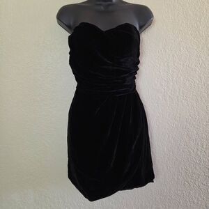 Leyendecker Velvet Strapless Dress